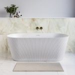 Matt White Freestanding Fluted Double Ended Bath 1650 x 740mm – Capri