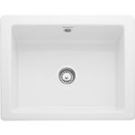 Rangemaster Hartland Single Bowl Undermount White Ceramic Kitchen Sink- 622mm x 494mm