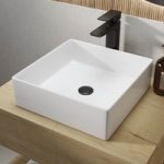 White Square Countertop Basin 350mm – Corey