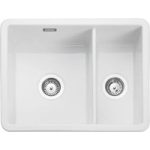 Rangemaster Rustiqe 1.5 Bowl Undermount White Ceramic Kitchen Sink