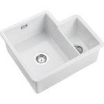 Rangemaster Rustiqe 1.3 Bowl Undermount and Inset White Ceramic Kitchen Sink