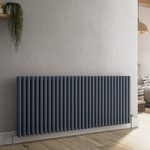 Reggio Anthracite Horizontal Triple Column Traditional Radiator 600x1460mm 6367 BTU – Cast Iron Style