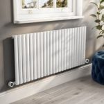 White Electric Horizontal Designer Radiator 2kW with Wifi Thermostat – H600xW1416mm – IPX4 Bathroom Safe