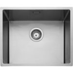 Rangemaster Kube Single Bowl Inset / Undermount Chrome Stainless Steel Kitchen Sink- 540mm x 440mm