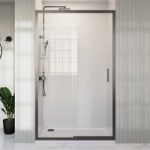 1000mm Gunmetal Grey Sliding Shower Door 8mm Glass – Pavo