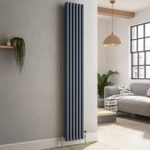 Reggio Anthracite Vertical Triple Column Traditional Radiator 1800x290mm 3327 BTU – Cast Iron Style