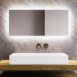 Rectangular Backlit Heated Bathroom Mirror with Lights  900 x 420mm – Vela