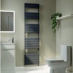 Riace Anthracite Vertical Flat Towel Rail  1800x450mm Single Panel 2471 BTU